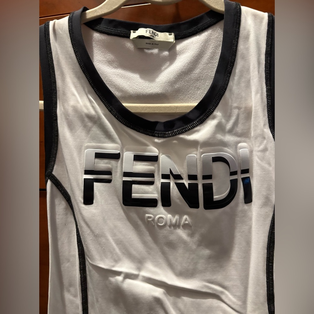 Fendi White and Black Top
